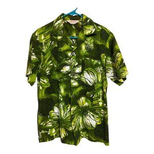 Vintage Royal Hawaiian Green Floral Aloha Shirt Men’s Size M – Made in Hawaii